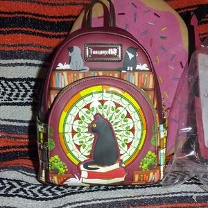 Loungefly Black Cat Library Light Up Mini Backpack NWT BAM Exclusive